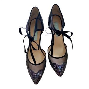 Betsey Johnson Glitter Heels